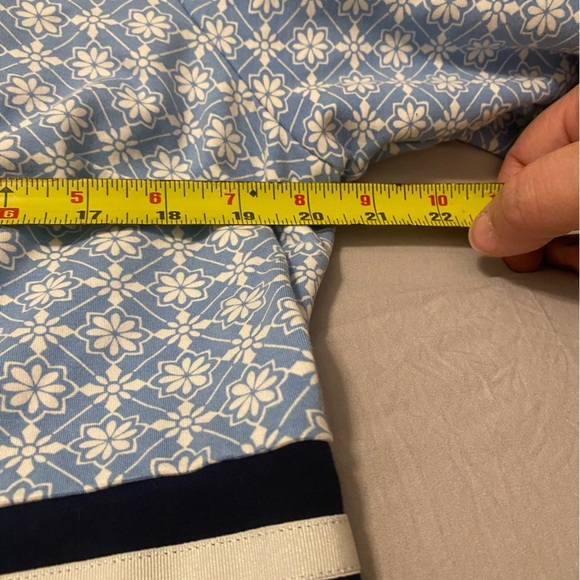 DRAPER JAMES PERSELY PONTE DRESS in light blue and navy 1x plus a-line - Picture 3 of 6